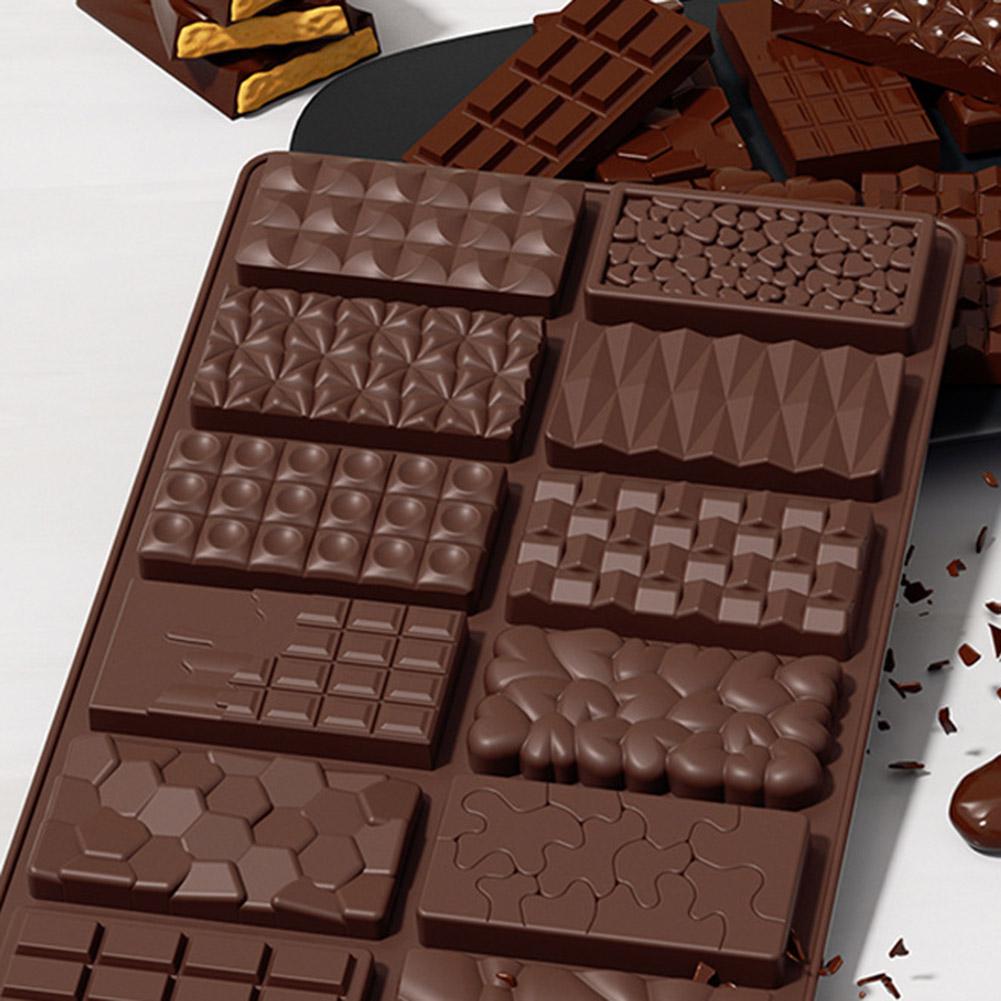 12 Hole Silicone Chocolate Candy Mold DIY Mini Cookie Candy Molds Non-Stick Chocolate Biscuit Mould Household Baking Tools