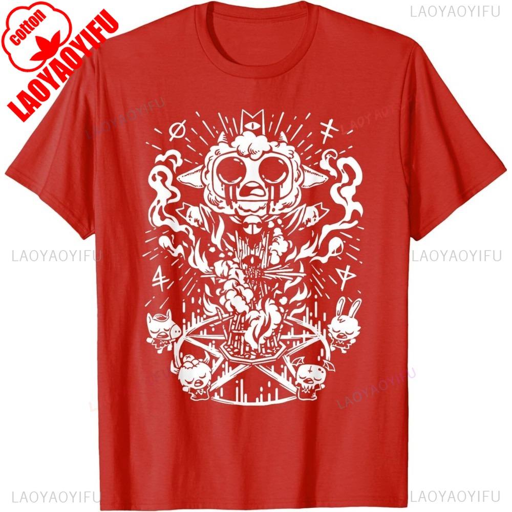 Cult The Lamb Creative Design TShirt Game Enthusiast Men Women Universal Fashion Casual Crewneck Shirt Summer Daily Cotton Tee