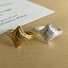 925 Sterling Silver Rings for Women Couple Minimalist Handmade Simple Gold Star Ring Fine Jewelry Gift Prevent Allergy