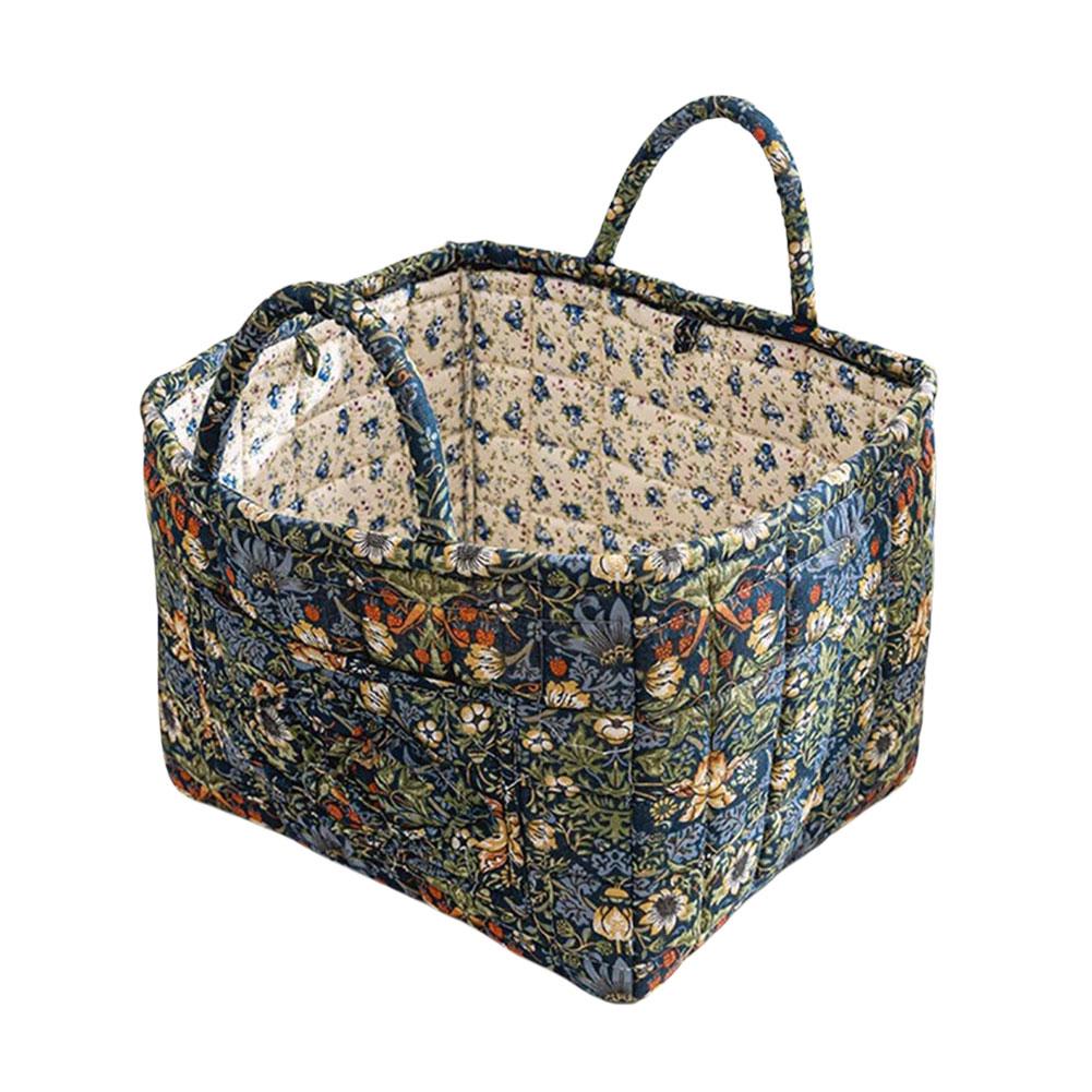 

Boho Fabric Storage Basket Floral Laundry Basket with Handle Large Capacity Laundry Hamper for Clothes and Sundries