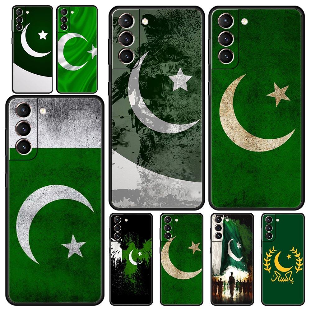Soft TPU Phone Case For Samsung Galaxy S25 S24 S23 S22 S21 Ultra S20 FE 5G S10 S10E Plus Pakistan Flag Black Cover