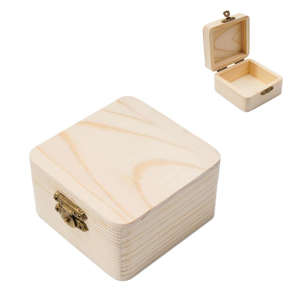 Plain Wooden Packing Box Small Size Gift Box Jewelry Storage Box  Jewelry and Small Item Storage