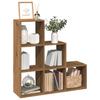 Room Divider Bookshelf 3 Tier Artisan Oak Style 99 x 29 x 99 cm