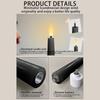Conical Wavy Flameless Candle, 3D Flame Festival Decorative Candle Lamp, Suspended Candle, LED Electronic Candle Lamp