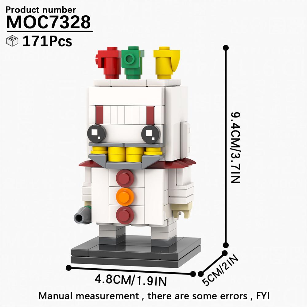 MOOXI New Halloween Horror Movie Games BrickHeadzed Children Toy MOC Brick Gift Assembly Model Kit For Adults Building Block Set