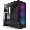 Compact ATX Mid-Tower Case - NZXT - CC-H52FB-R1 - H5 Flow RGB with Included RGB Fans - Black