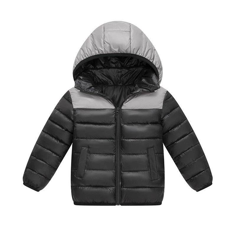 7-16 Years Kids Boys Winter Warm Hooded Coat Windproof Zipper Jacket
