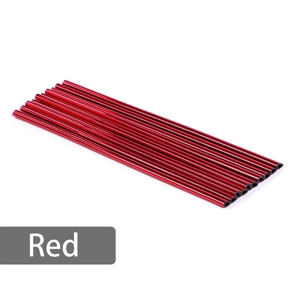 10pcs of U-shaped Electroplated Bright Strips with Mesh Clamps Decorative Strips for Car Air Vents Colored Interior Decoration