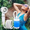 Portable Camping Shower Pump with Digital Display Upgraded Rechargeable Electric Shower Pump for Outdoor Shower Pets Car Washing