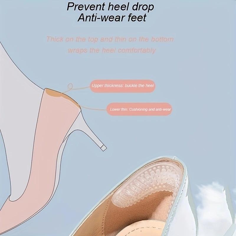 Women Men Anti Slip Heel Cushions Foot Heel Care Protector Upgrade Silicone Heel Stickers Heels Grips Non-Slip Inserts Pads