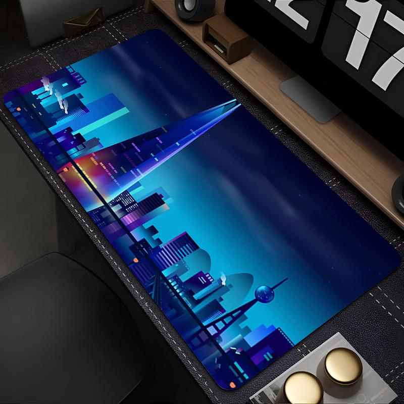 Design Mouse Pad Laptop Anti Slip Student Dormitory Dining Table Mat Cute Office PC Study Keyboard Pad Neon Night City Desk Mat
