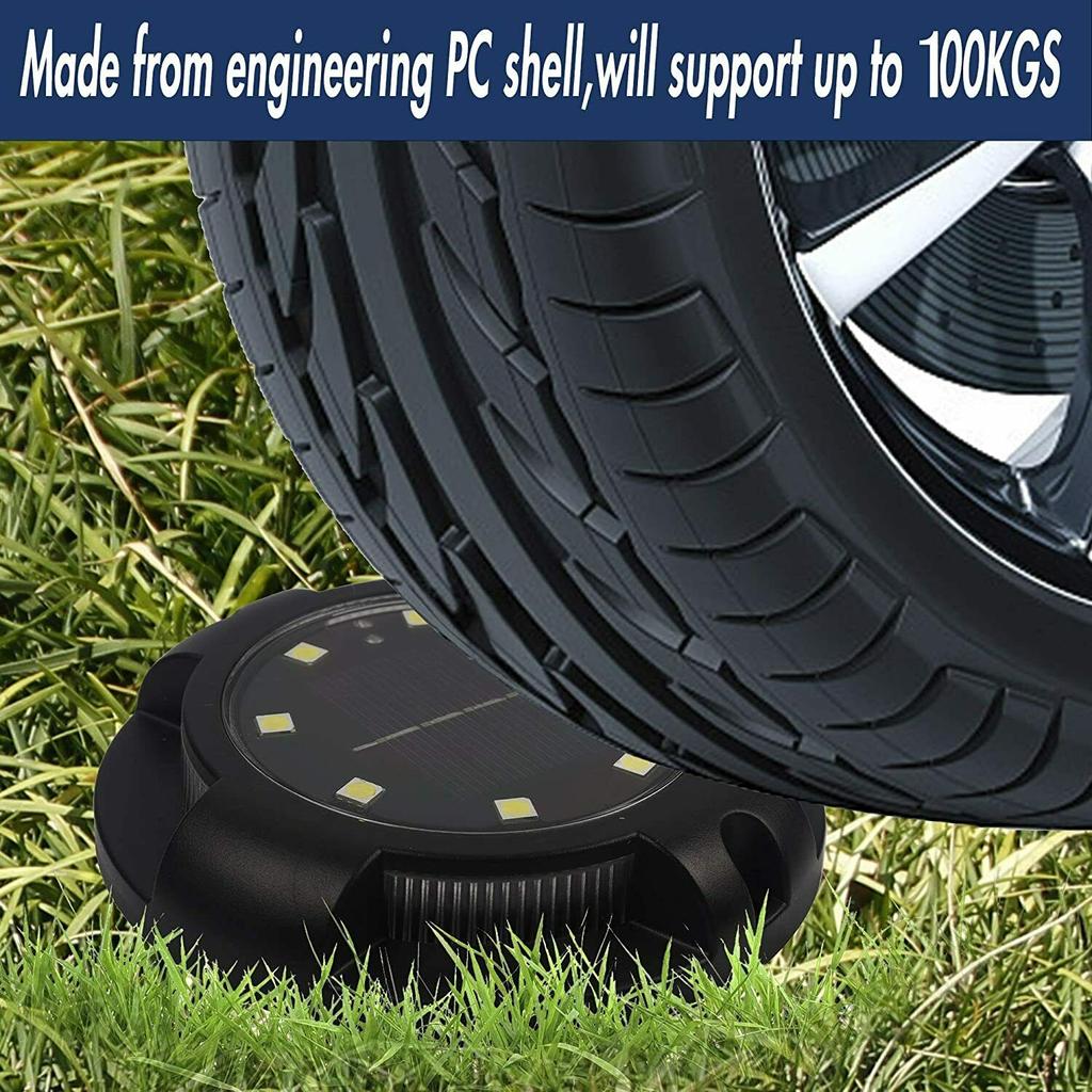 12 LED Solar Garden Lights Waterproof Solar Ground Lights Light Underground Sensing Landscape Lights for Lawn Pathway