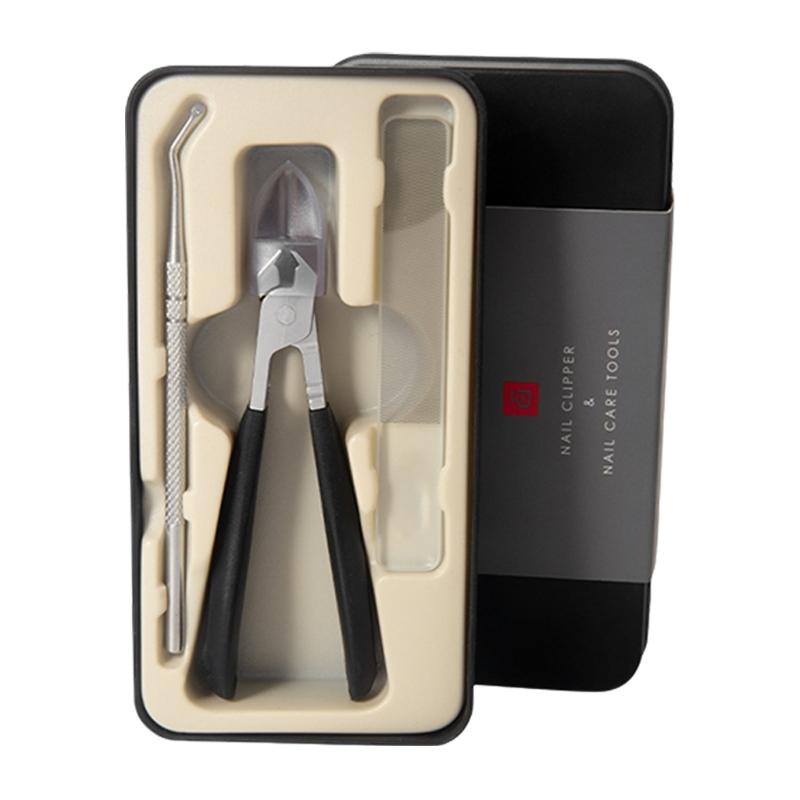 

3Pcs Professional Precise Toenail Clippers With Anti Splash Ergonomic Grip Grooming Accessories For Thick Nail Care чёрный