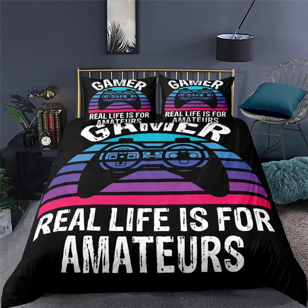 Home Textiles Bedding Set Gamer Life 3D Pattern Printed Duvet Cover Set Twin Full Queen King Boys Adults Polyester Quilt Cover