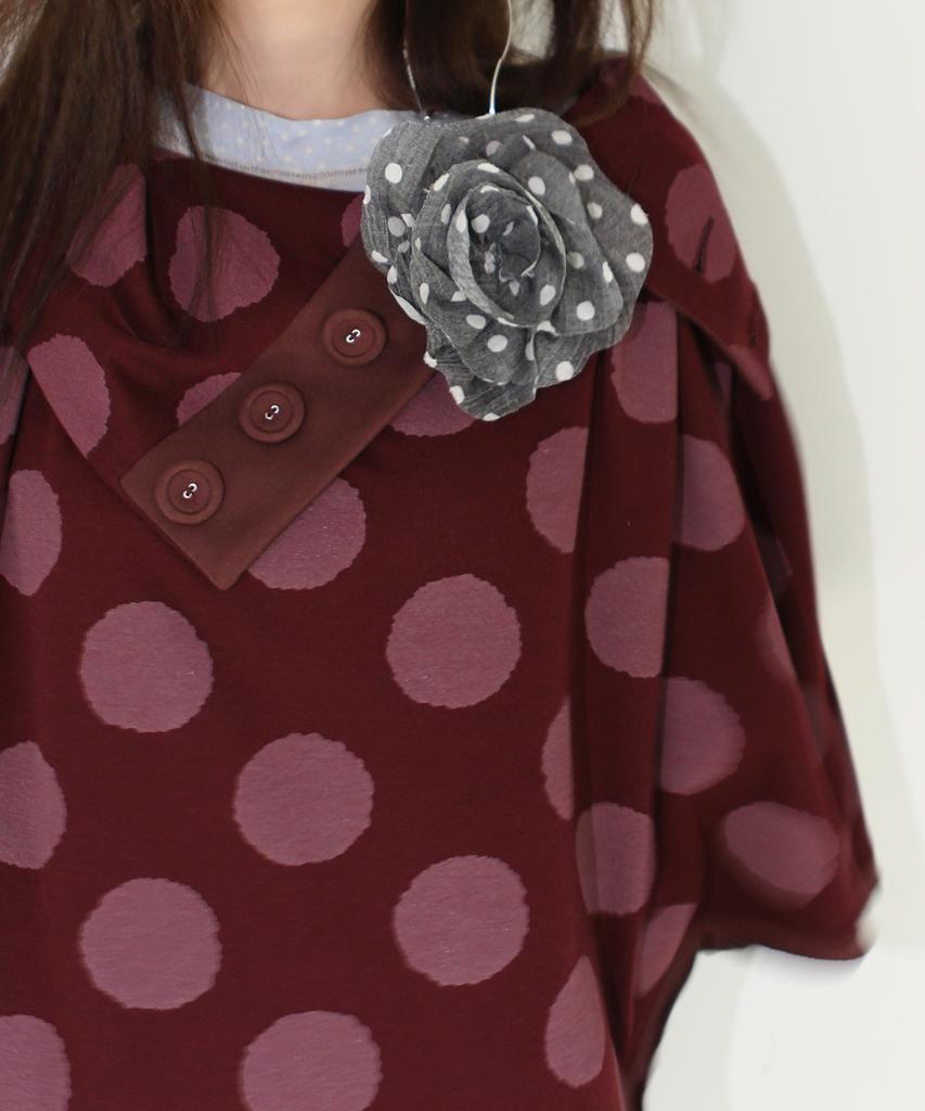 Nofficialnoffice Dot Flower Corsage Brooch