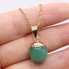 1pc Natural Stone Pendant Necklace Amethyst Pink Crystal Fashion Necklace Jewelry Gifts for Women Girls