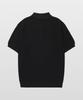 MANNERGRAM Textured Cotton 100% Polo Short Sleeve Knit Black