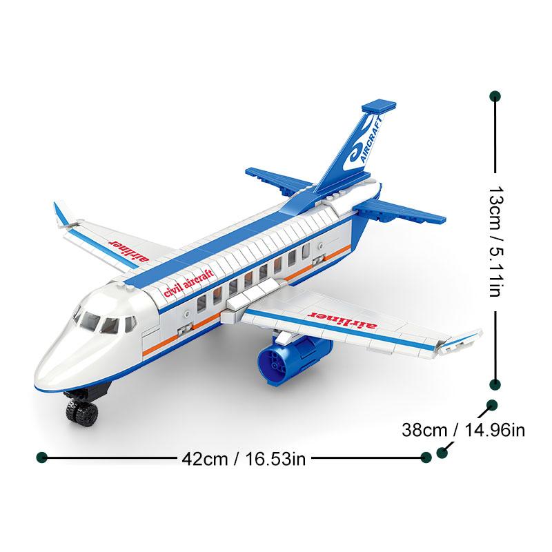 Space Passenger Aircraft Building Blocks City Cargo Plane Construction Model Kids Educational Toys Gift for Boys and Girls