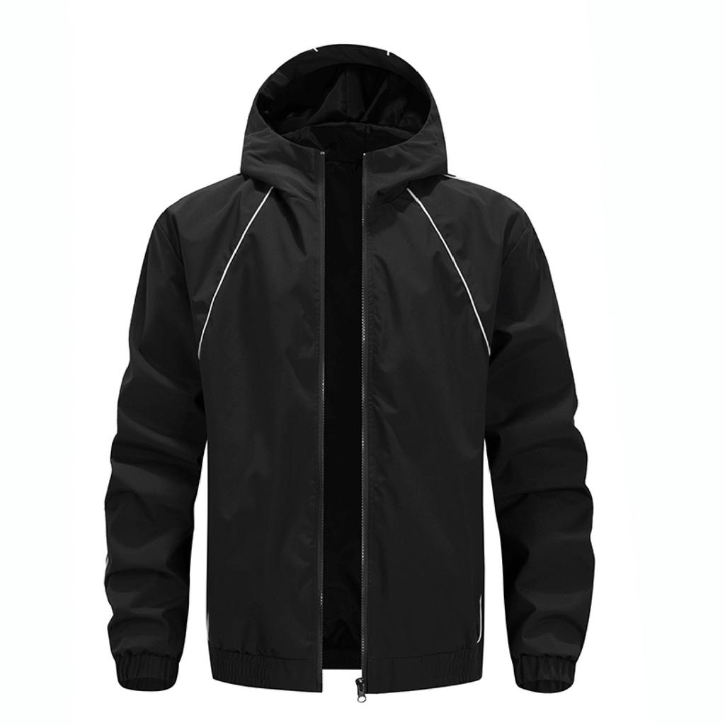 Men'S Loose Jacket Fashionable Multi Pocket Hooded Jacket