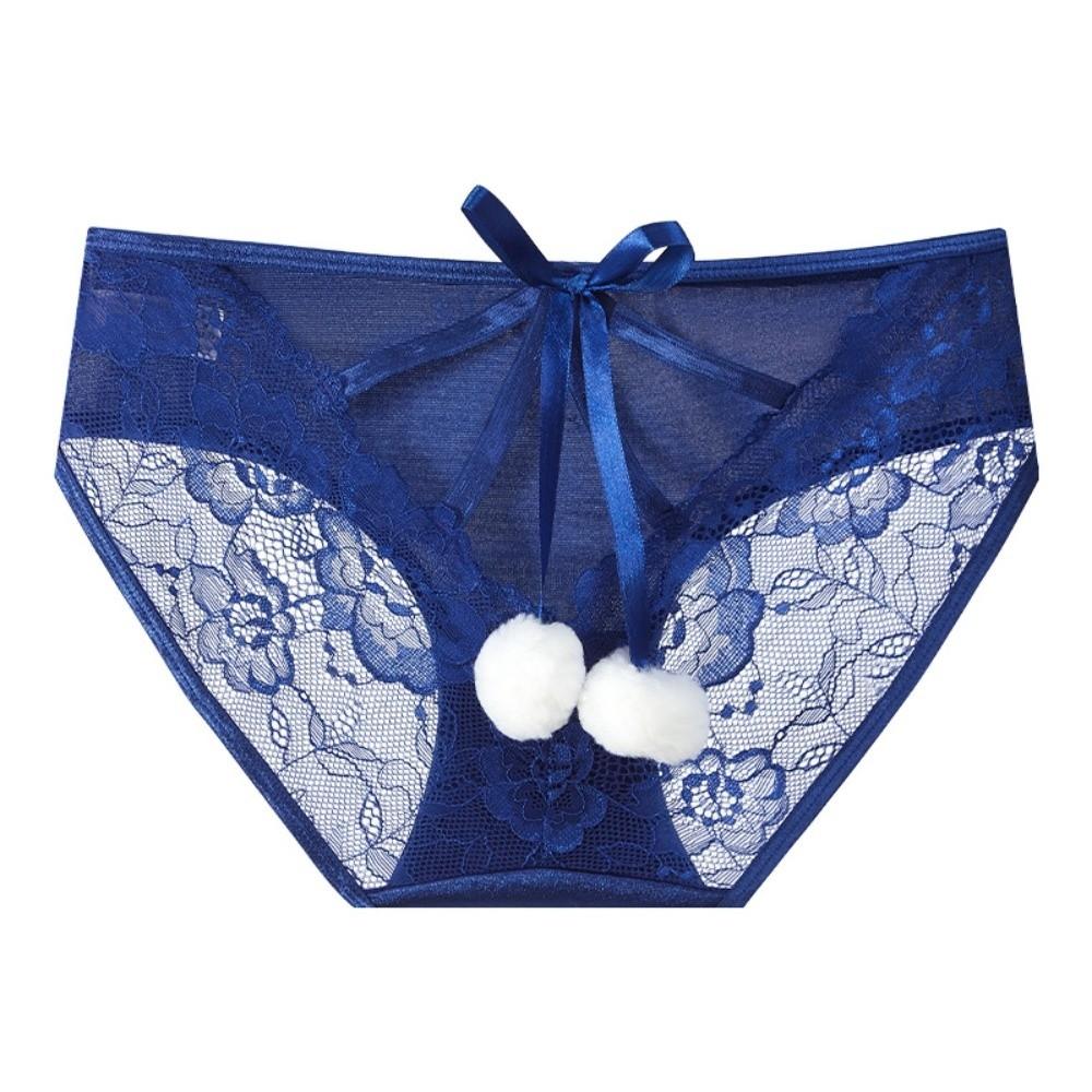 Low Waist Underwear for Women Bowknot Lace Underpants Breathable Lace Panties  Valentine's Day Gift