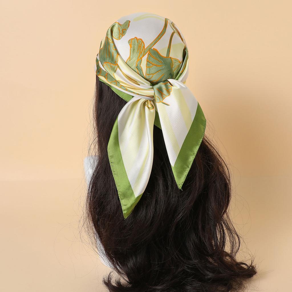 Paisley 70*70Cm Silk Satin Hair Scarf Women Handkerchief Printed Female Square Head Bandana Small Neck Muffler Hijab Lady