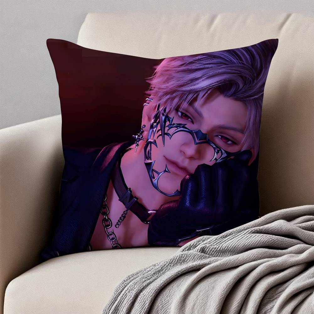 Game Love And Deepspace Sylus Pillow Case Anti-dustmite Pillowcase Invisible Zipper Silky Short Plush Sofa Cushion Cover