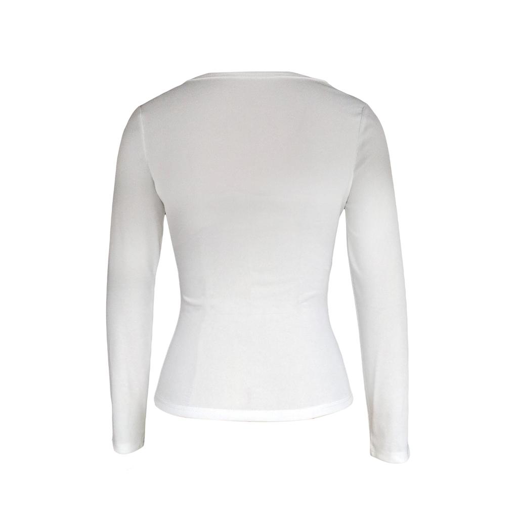 Women Vintage Shirt Fairy Grunge Long Sleeve Rose Print Crop Tops 90s V Neck Slim Fit T Shirt