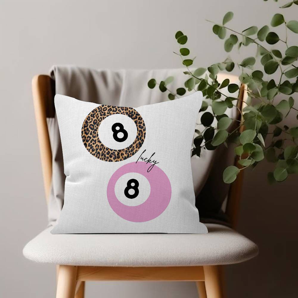 Lucky Leopard Pillow Case Sofa Living Room Bedroom Double-sided Printing Square Cushion Nap Time Pillow Case