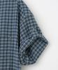 MILLO ARCHIVE Narrow Wrinkle Check Roll-Up Half Shirt [Grunge Blue]