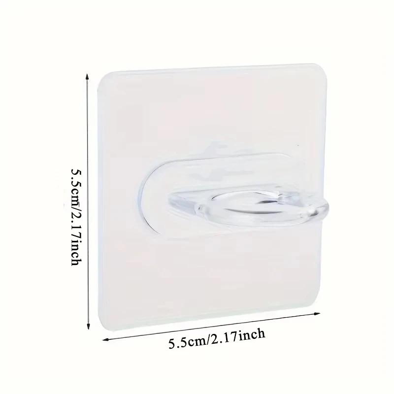 10Pcs Household Wall-Mounted Multi-Functional Round Hook, No Punching Seamless Paste, Storage Shelf, Kitchen, Bathroom