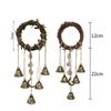 Door Hanging Key Bell Pendant Home Decor Rattan Wreath Rope for Porch Entryway Housewarming Gift