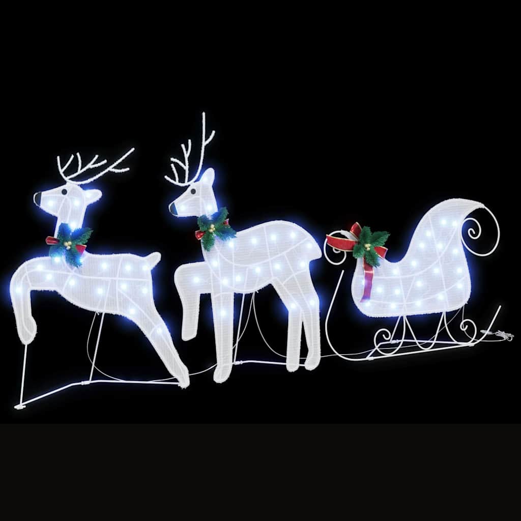 LED Deer Set 3 Pcs Cool White Fabric