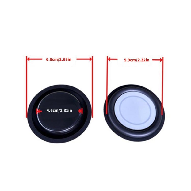 DIY Sound Passive Speaker Diaphragm Part with Rubber Design, Round Black Single Unit for Speaker Repair and Cabinet Rebuild Project Use