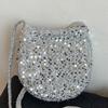 New Autumn Niche Bag Women's High-value Chain Shoulder Messenger Bag Sequined Casual Bucket Bag