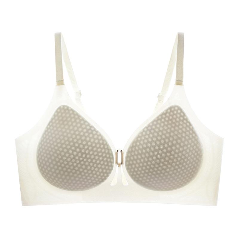 Breathable jelly glue student no steel ring soft support bra cover gathered anti-sagging breathable thin