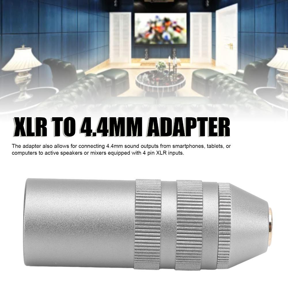 Plug and Play 4Pin XLR Male to 4.4mm Balanced Female Adapter Portable Audio Adapter  Active Speaker