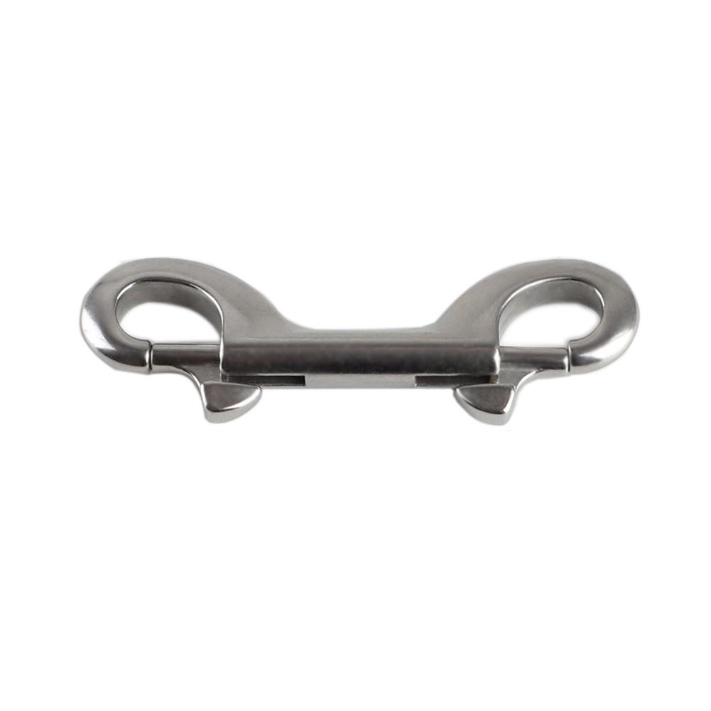 1PC 76-115MM 304/316 Stainless Steel Diving Double-Head Hook Diving B-Shape Quick Release Spring Buckle BCD Scuba Equipment Accessories #470464