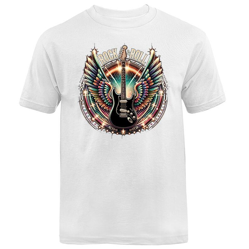 Rock & Roll Guitar Wings Rock Music Band T-shirt S