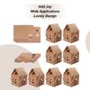 30PCS House Shaped Gift Boxes Kraft Paper Christmas Candy Containers Birthday Party Wedding Holiday Cookie Boxes Decoration