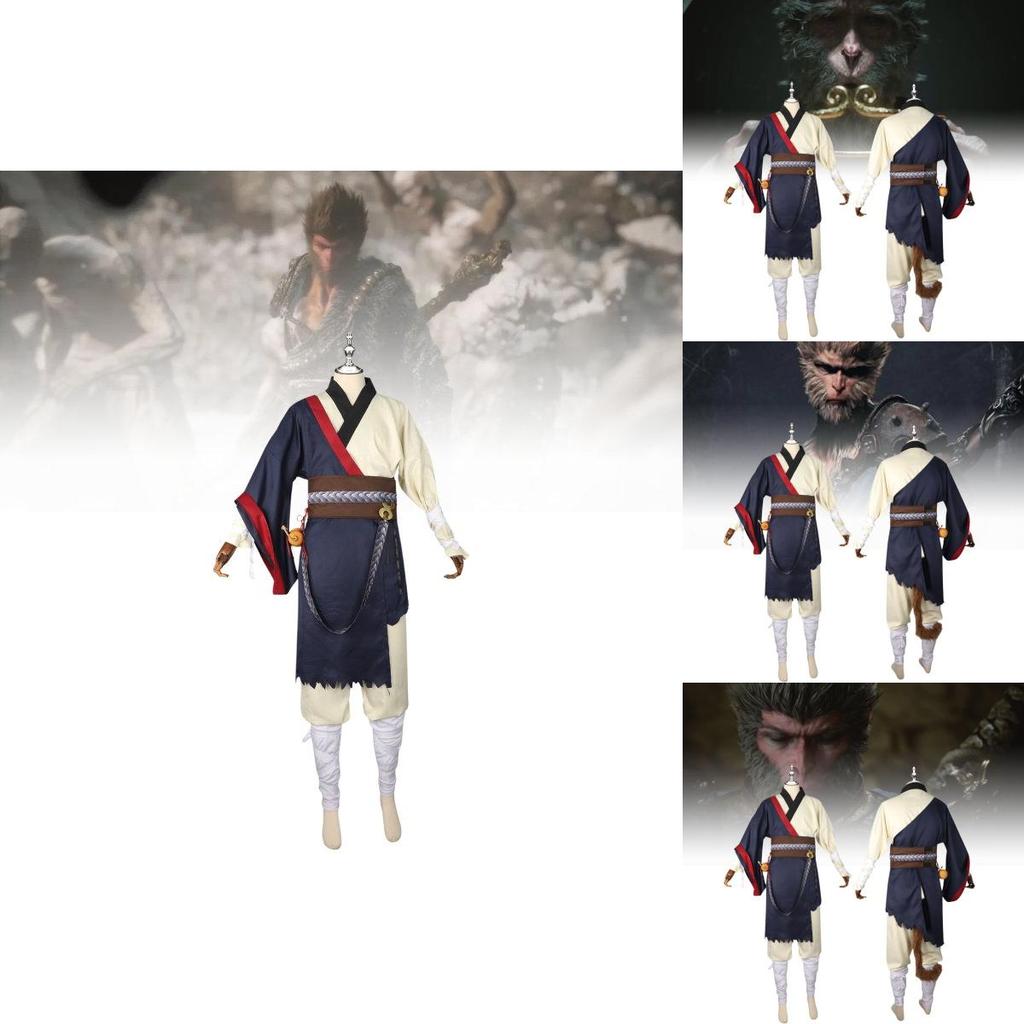 Comfortable Retro Style Black Myth Sun Wukong Cosplay Outfit For Gamers And Fans
