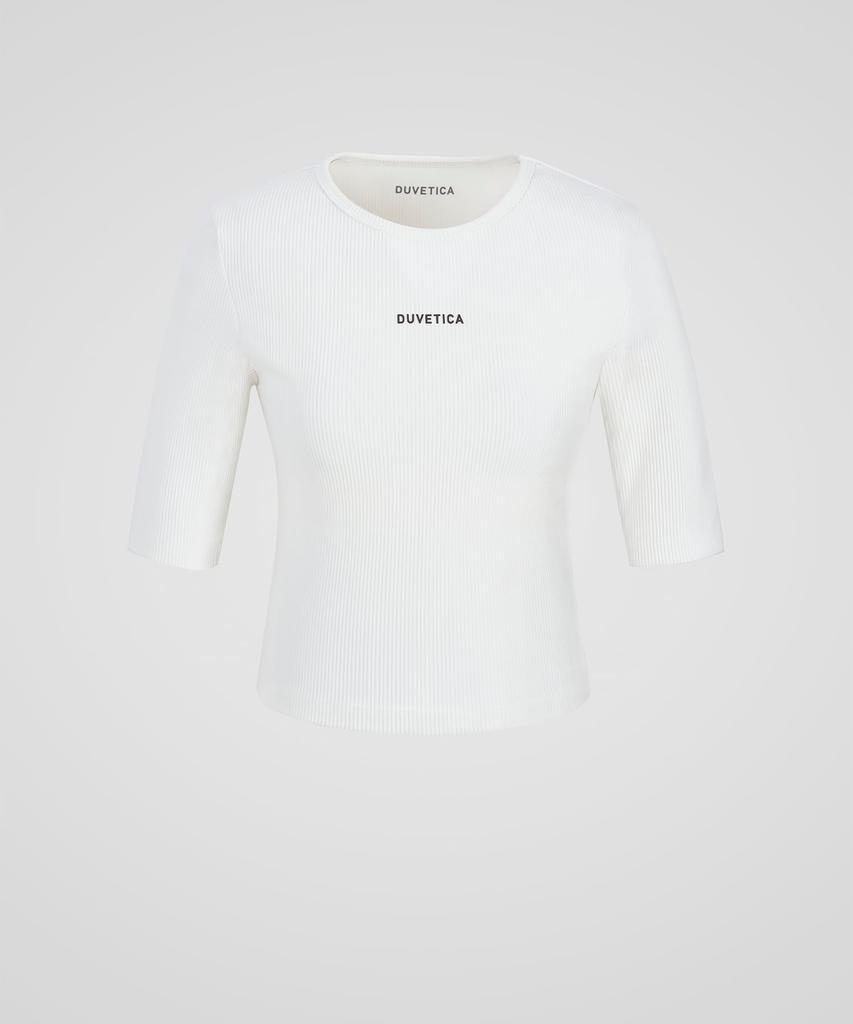 DUVETICA Ola Crop (Light Ivory) (Women'S Short Sleeve T-Shirt)