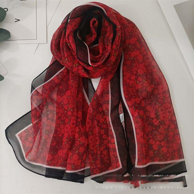 Scarf Lotus Pond Wholesale Long Women's Scarf Beach Scarf Moonlight Thin Summer Lotus Sunscreen Scarf Scarf