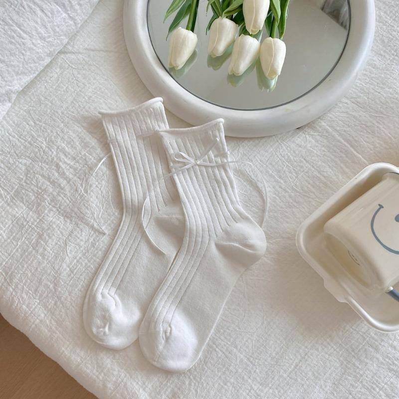 

Девушка Весна и Лето Сладкий Бант Сетка Каблук Дизайн Лента Пузырчатый Рот Кружево В Трубке Носки-гольфы 1 pair белый