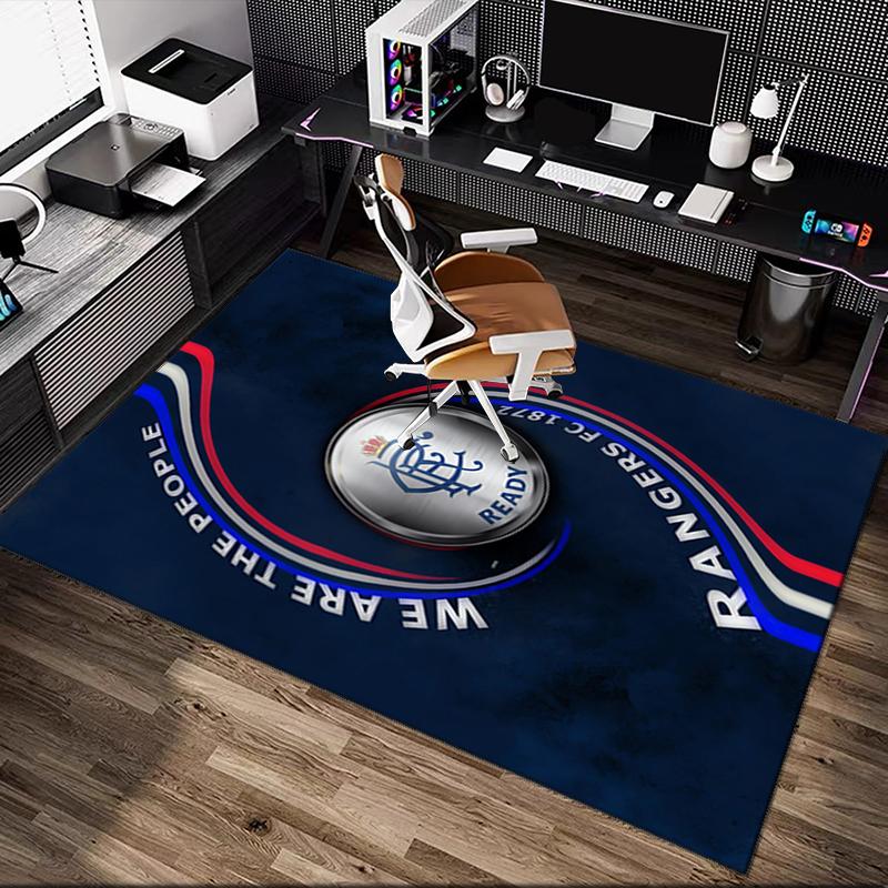 1pc Rangers FC Carpet for Room Floor Mat, Comfortable Office Chair Printed Area Rug, Beautiful Hotel Rug