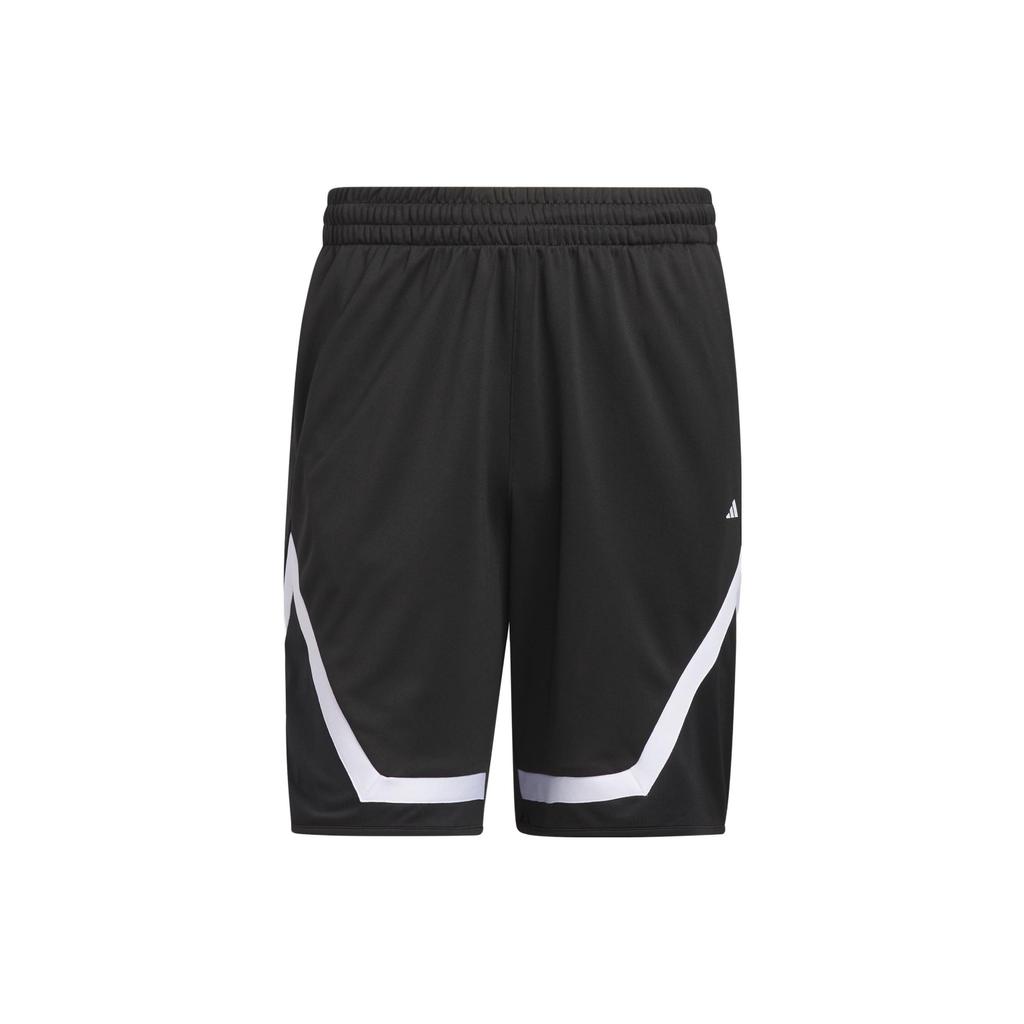 Adidas Pro Block Elastic Waist Straight-Leg Basketball Shorts Men Bottoms Black IC2429