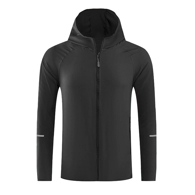 Summer Couple's Running Jacket, Sports Hooded Sunscreen Jacket, Men's Quick Drying Reflective Fitness Jacket, Men's and Women's