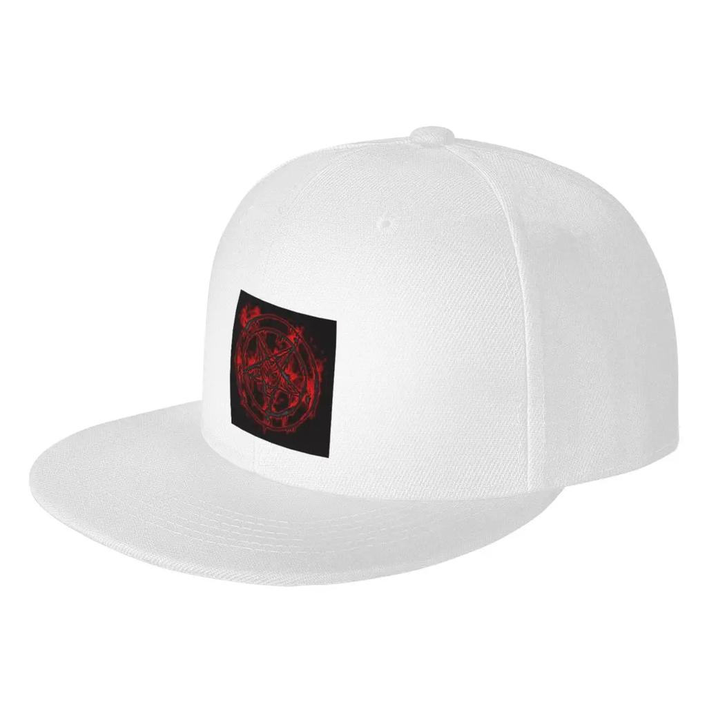 Pentagram Satanismus Siegel des Baphomet Teufel Kappe Mode Lässig Baseballkappen Verstellbare Mütze Hip Hop Sommer Unisex Baseballkappen