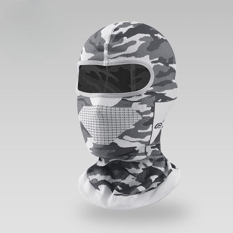 Udendørs ridning ski motorcykel lokomotiv varm strikket camouflage hjelm foret hovedbeklædning maske hat
