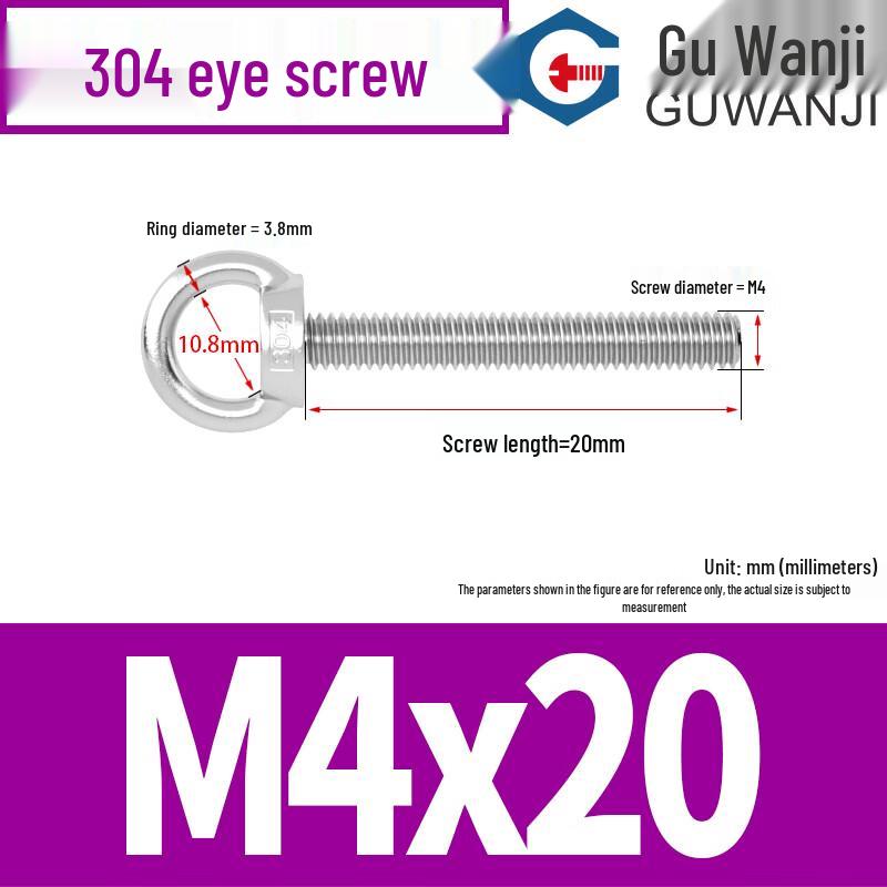 Guwanji 304 Stainless Steel Lifting Eye Bolts
