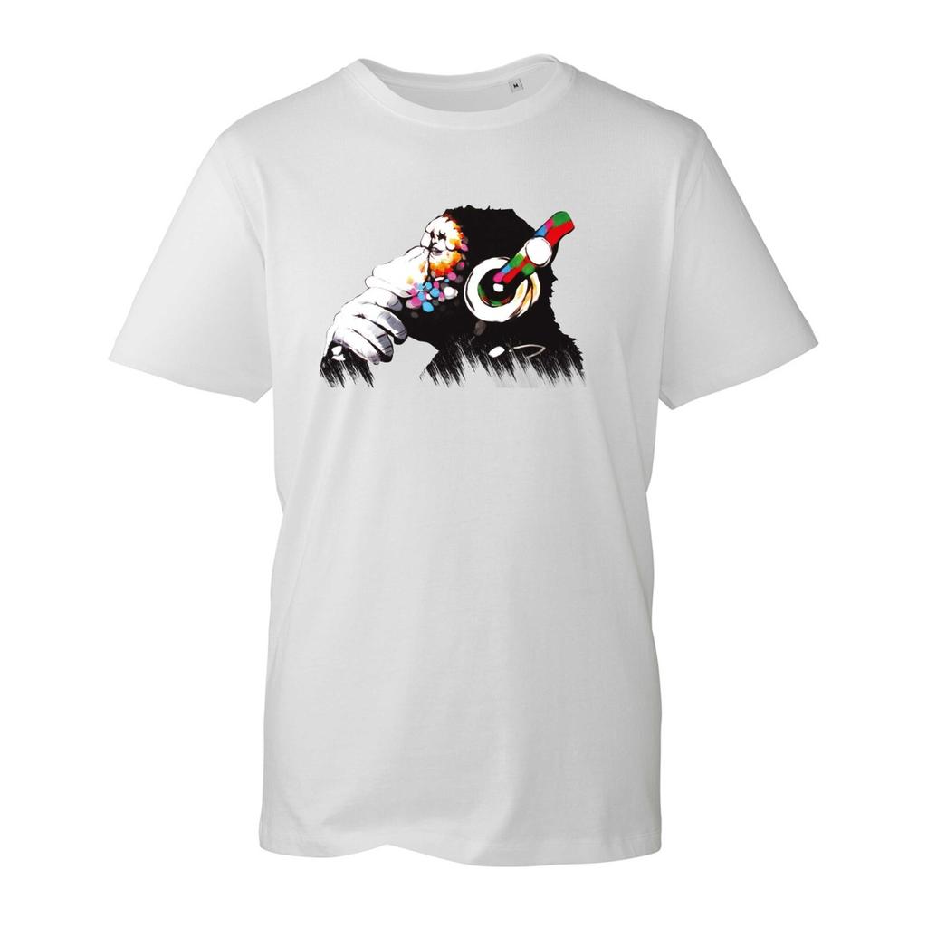 DJ Monkey Chimp T-Shirt Awkward Style Music Lovers' Disco Parties Monkey Gorilla